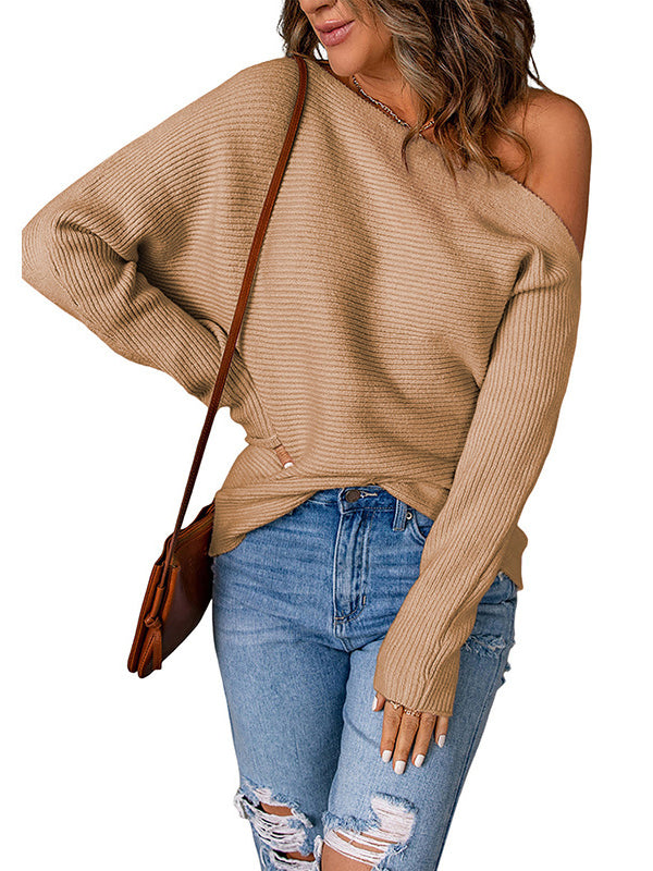 Leah - Off-Shoulder Knit Sweater