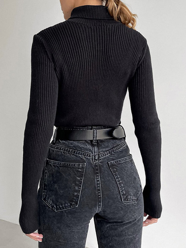 Celeste - Ribbed Turtleneck Sweater