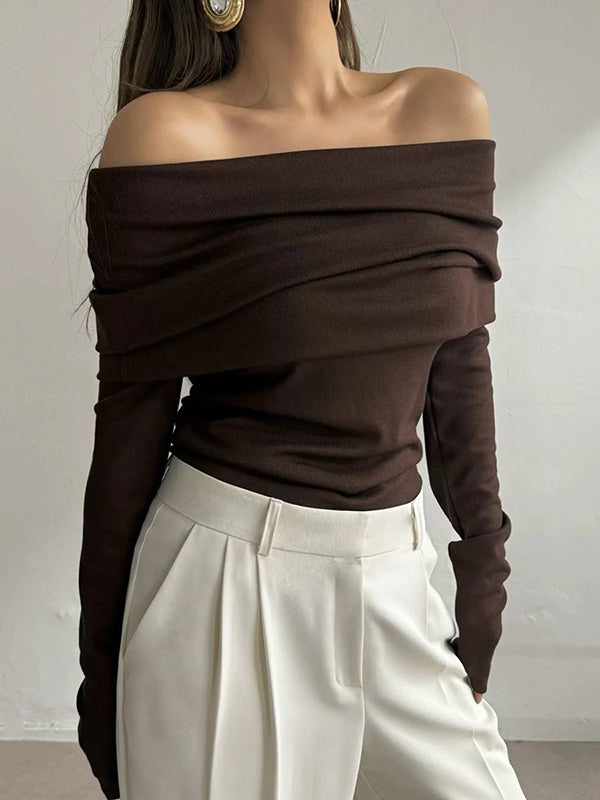 Erica - Off-Shoulder Elegance Sweater