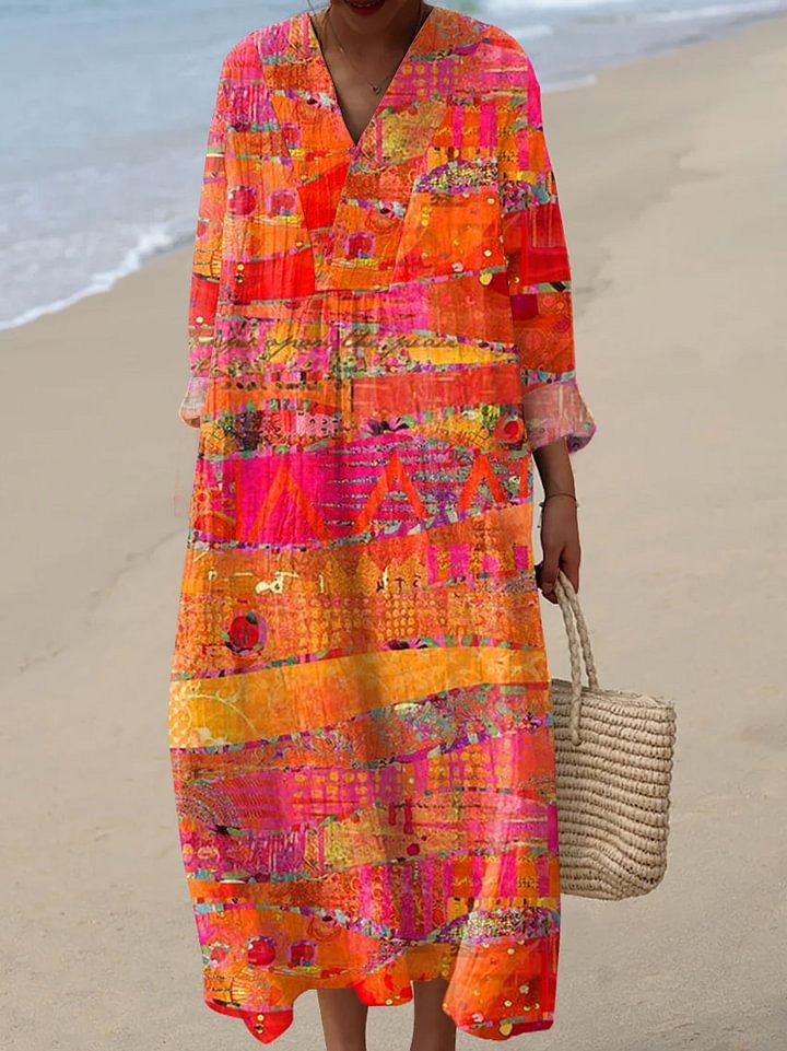 NIRELLE – VINTAGE ART PRINT CASUAL COTTON AND LINEN