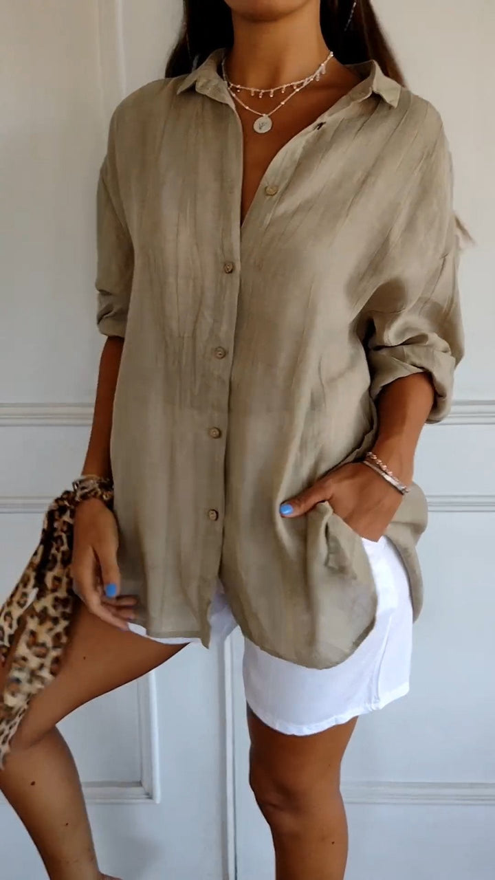 Sasha - Elegant Pleated Shirt