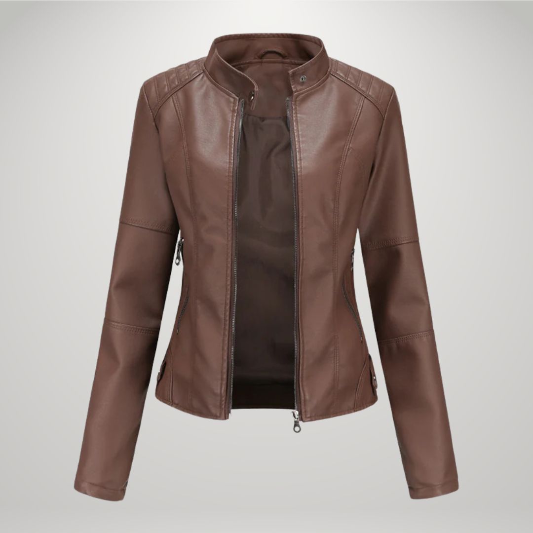 Lessy | Sleek Faux Leather Jacket