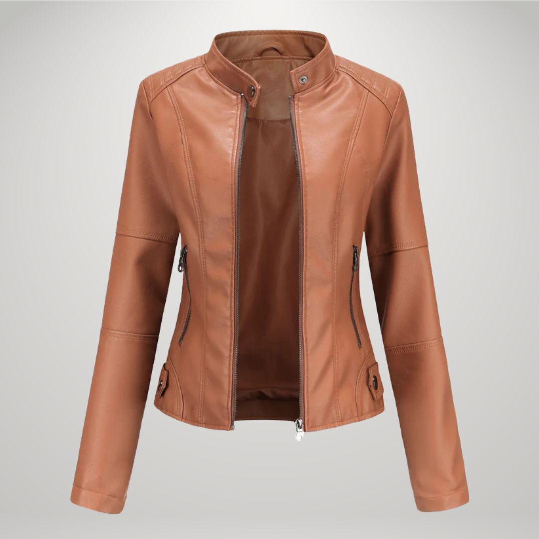 Karolina | Slim Faux Leather Jacket